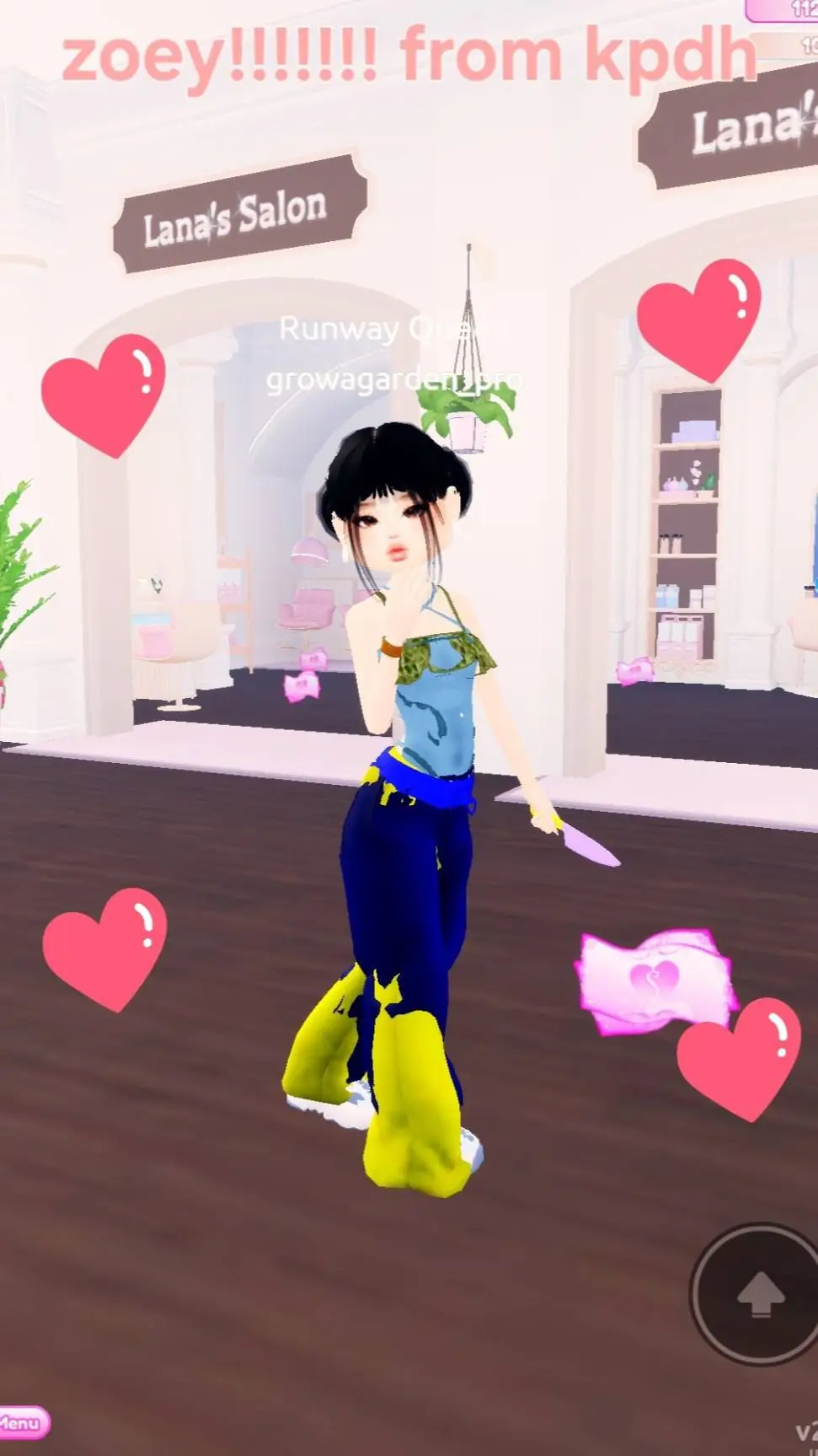ai character: ZOEY from dti background