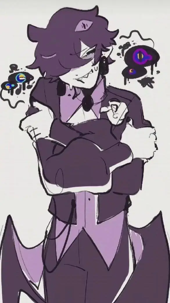 ai character: Black Sapphire🖤💜 background