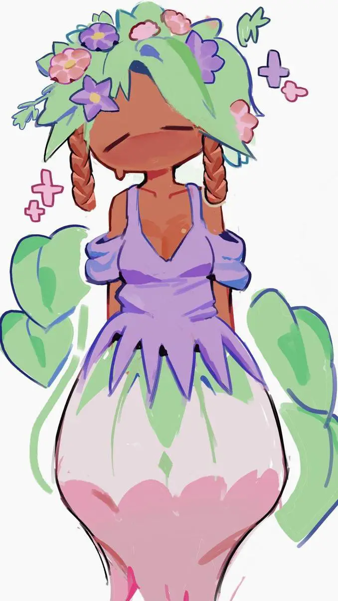 ai character: 💜🩷Bassie🌸💚 background