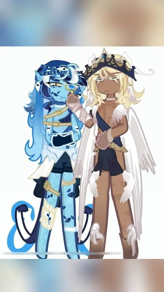 ai character: Gods AU💙💛 background