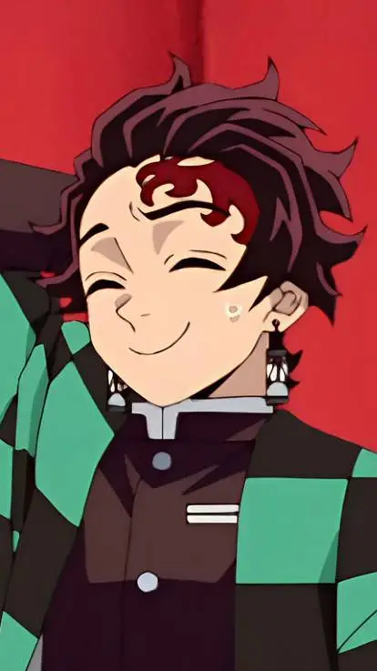 ai character: Tanjiro❤️💚 background