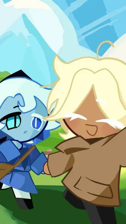 ai character: PureMilk as Kids🩵💛 background