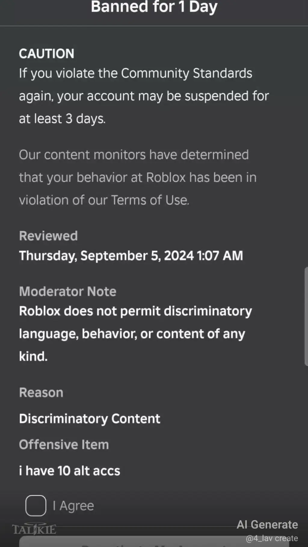 ai character: You've been banned background