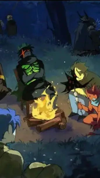 ai character: Forsaken camping background