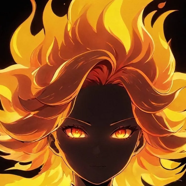 chat with ai character: flame woman