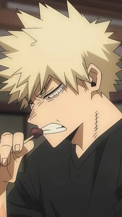 ai character: Katsuki Bakugo. background