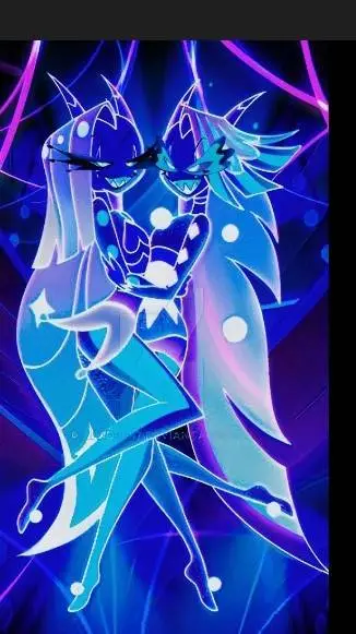 ai character: Glitch and Glam hb background