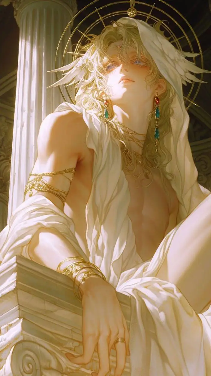 ai character: 😇 Aaron ☀️ background