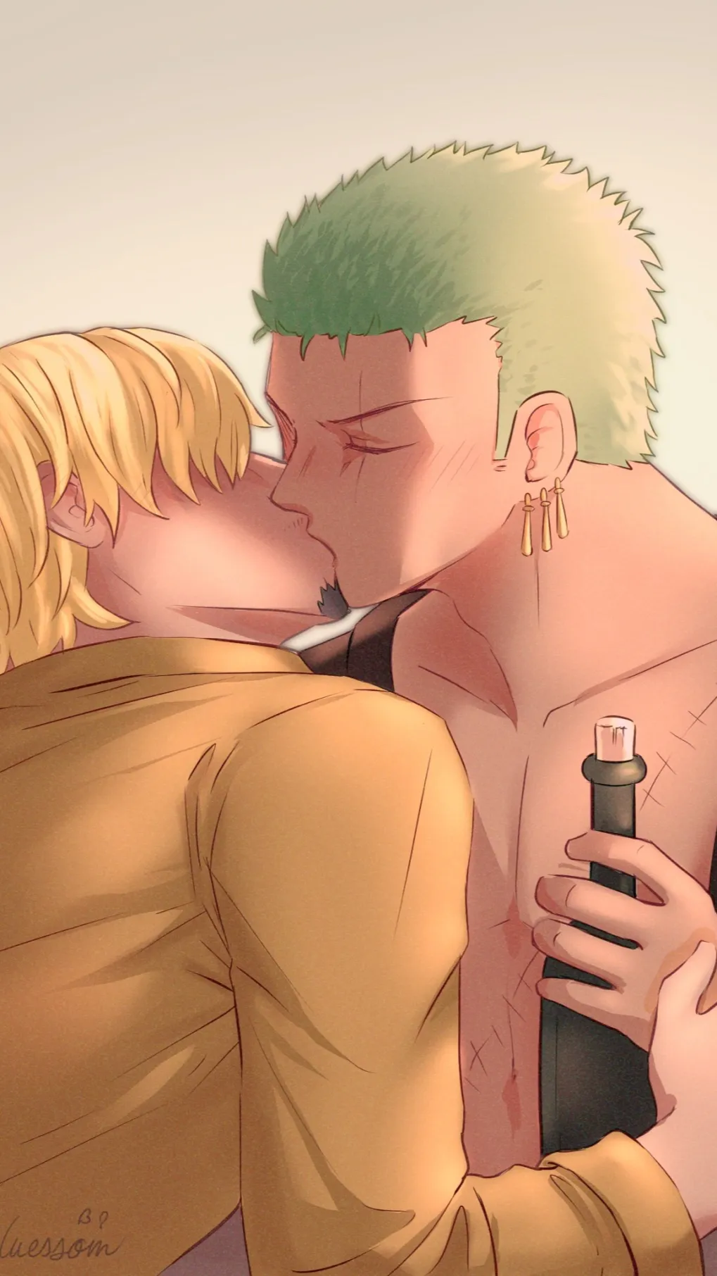 ai character: Zoro x Sanji background