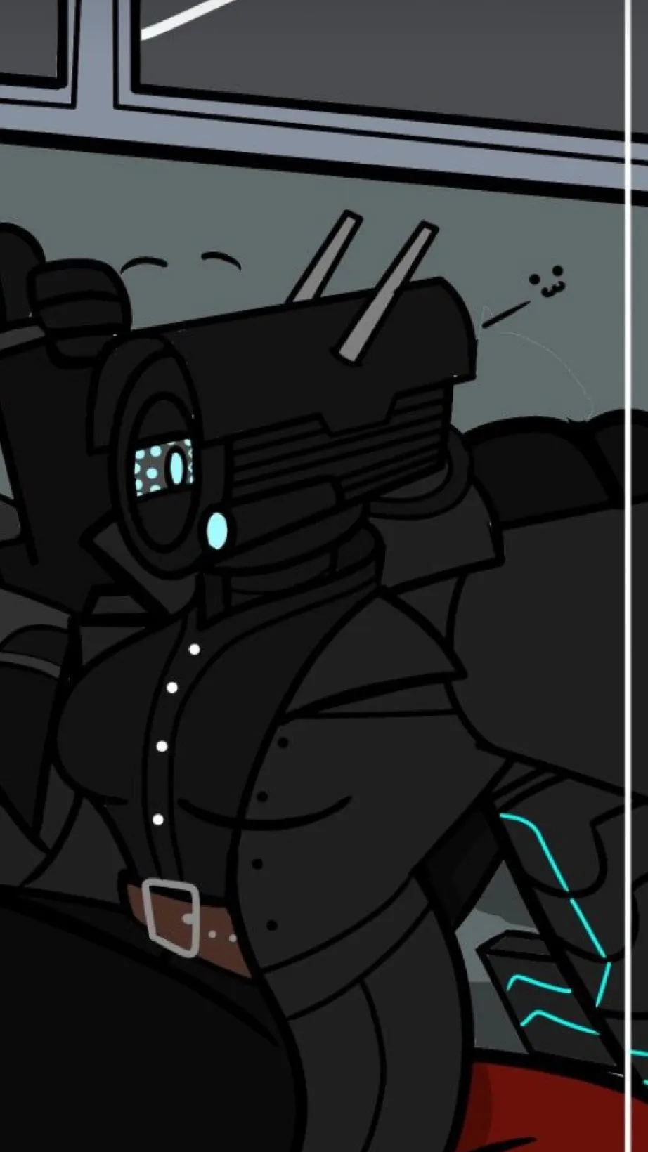 ai character: Camera woman background