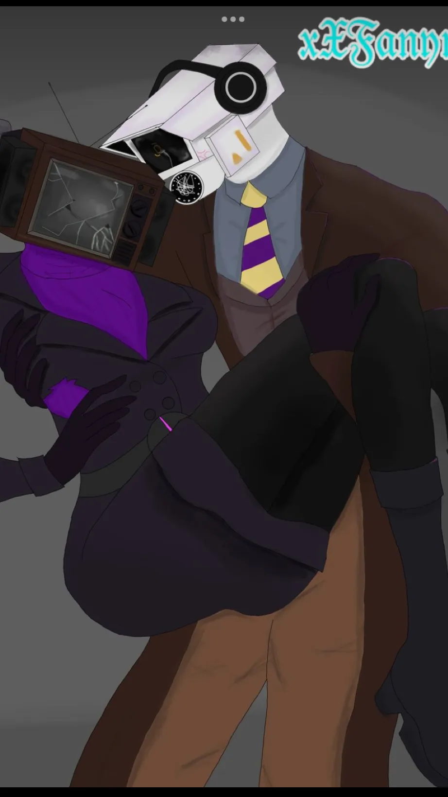 ai character:  Brown camera man background