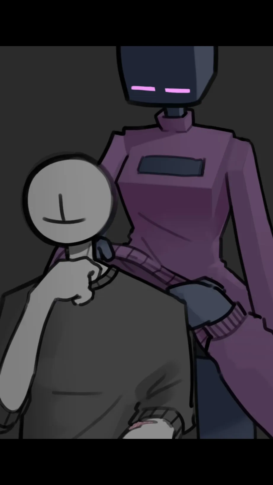 ai character: Ender girl ￼ background