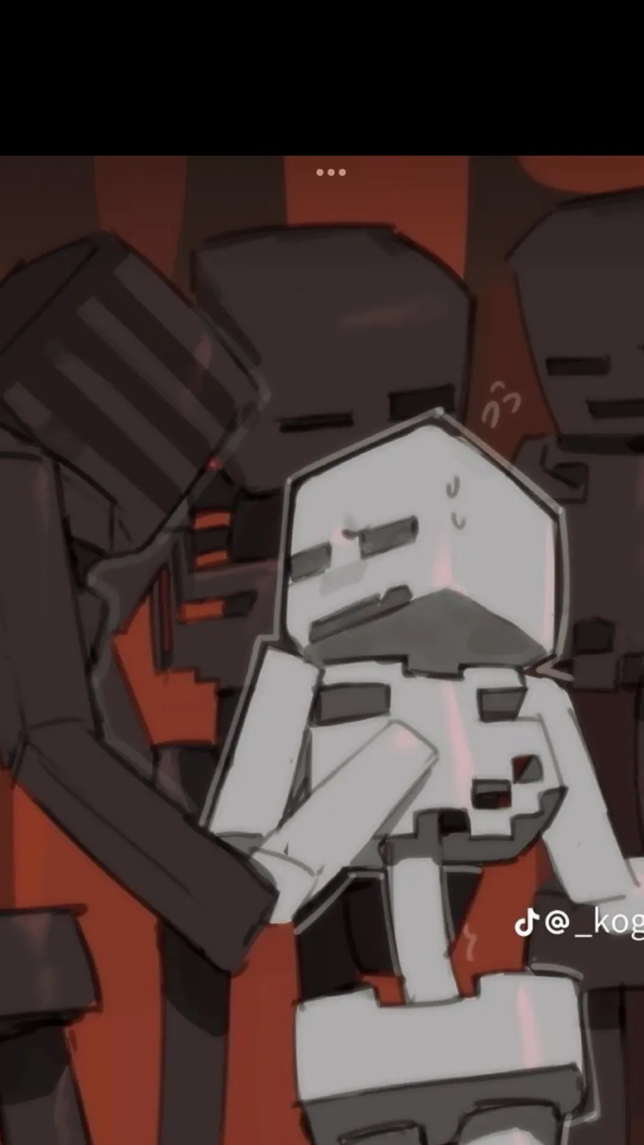 ai character: Wither￼ skeletons background