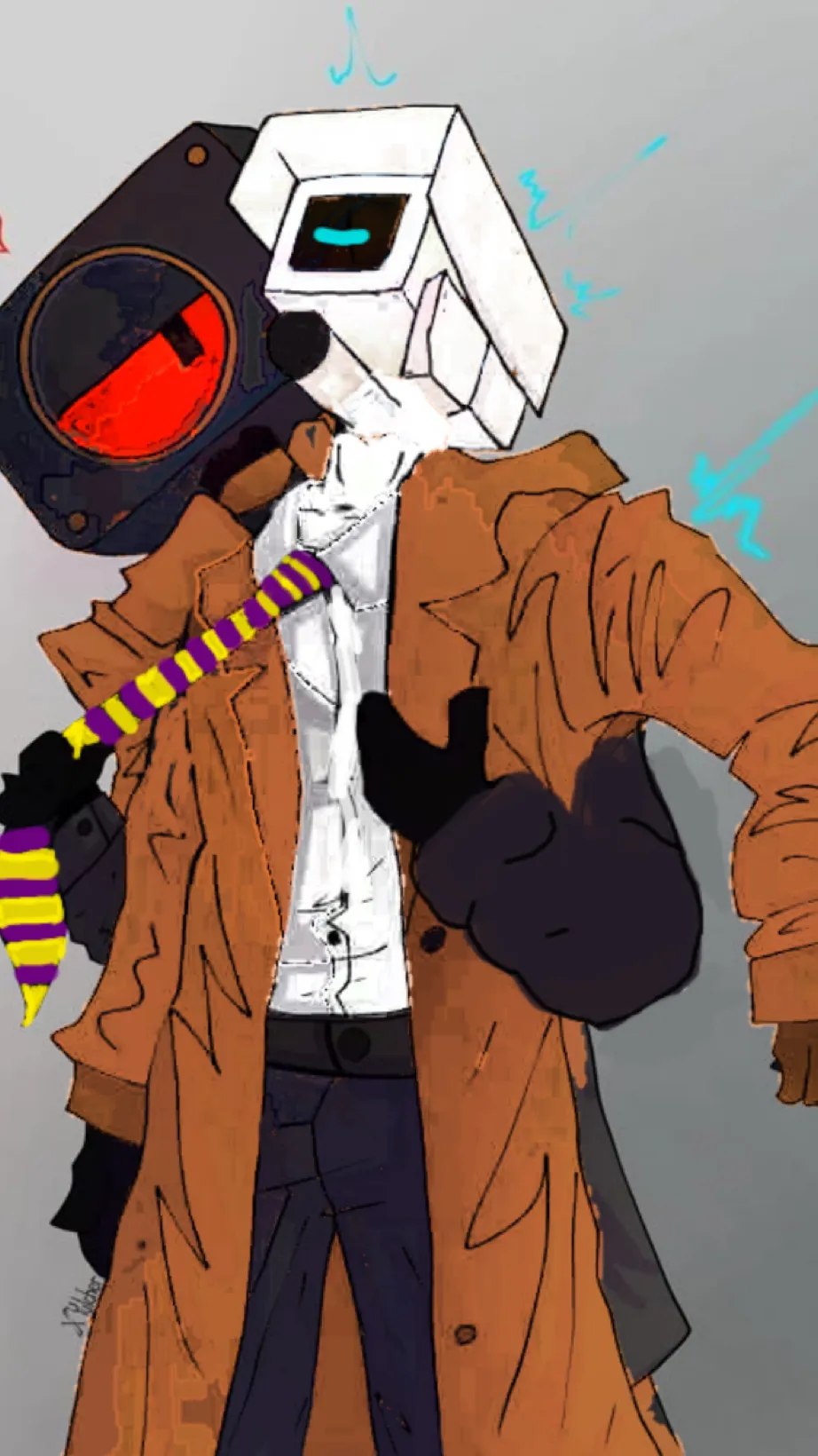 ai character: Dark speaker, man background