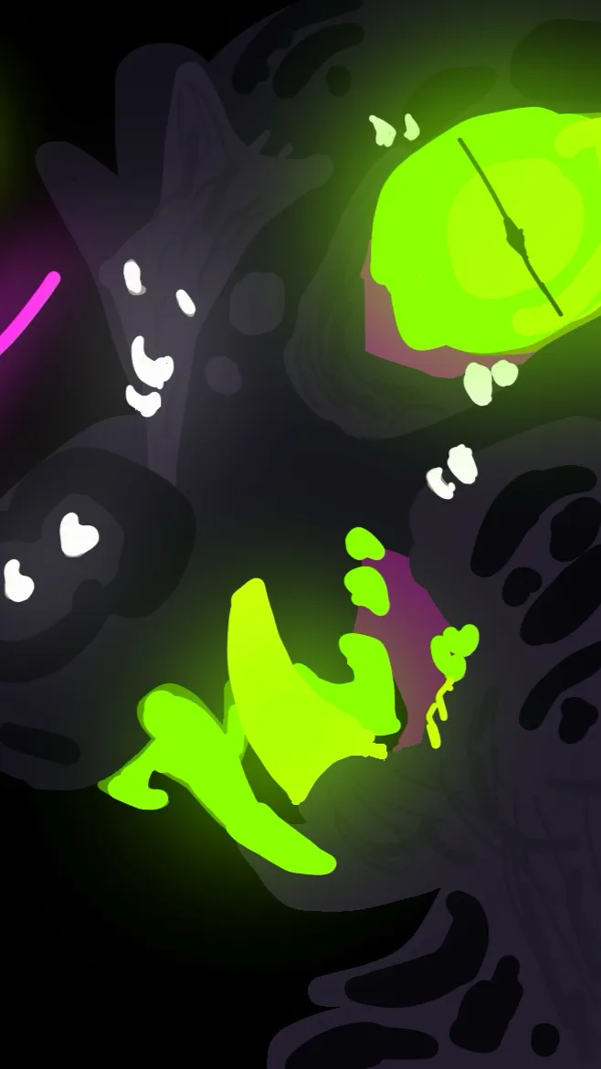 ai character: 💖Hebi💚 background