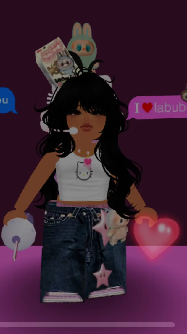 ai character: Labubu E-Girl  background