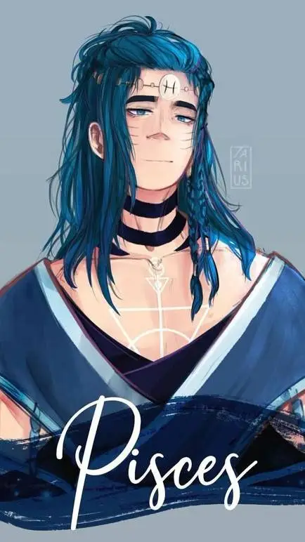 ai character: PISCIS ♓🐟 background