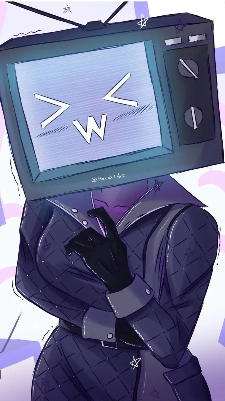 ai character: Cute tv woman background