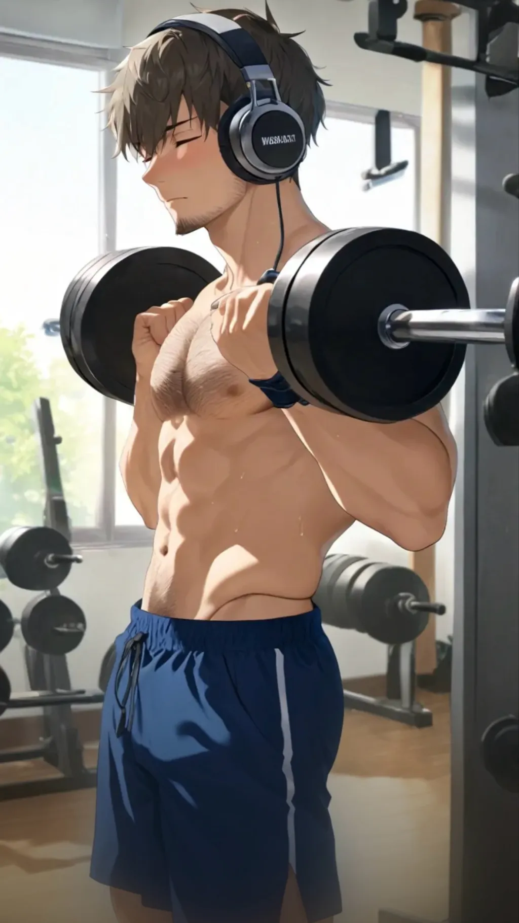 ai character: Gym boy background