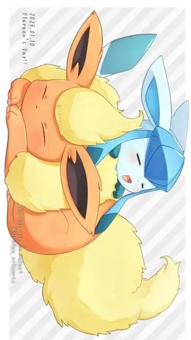 ai character: flareon x glaceon background
