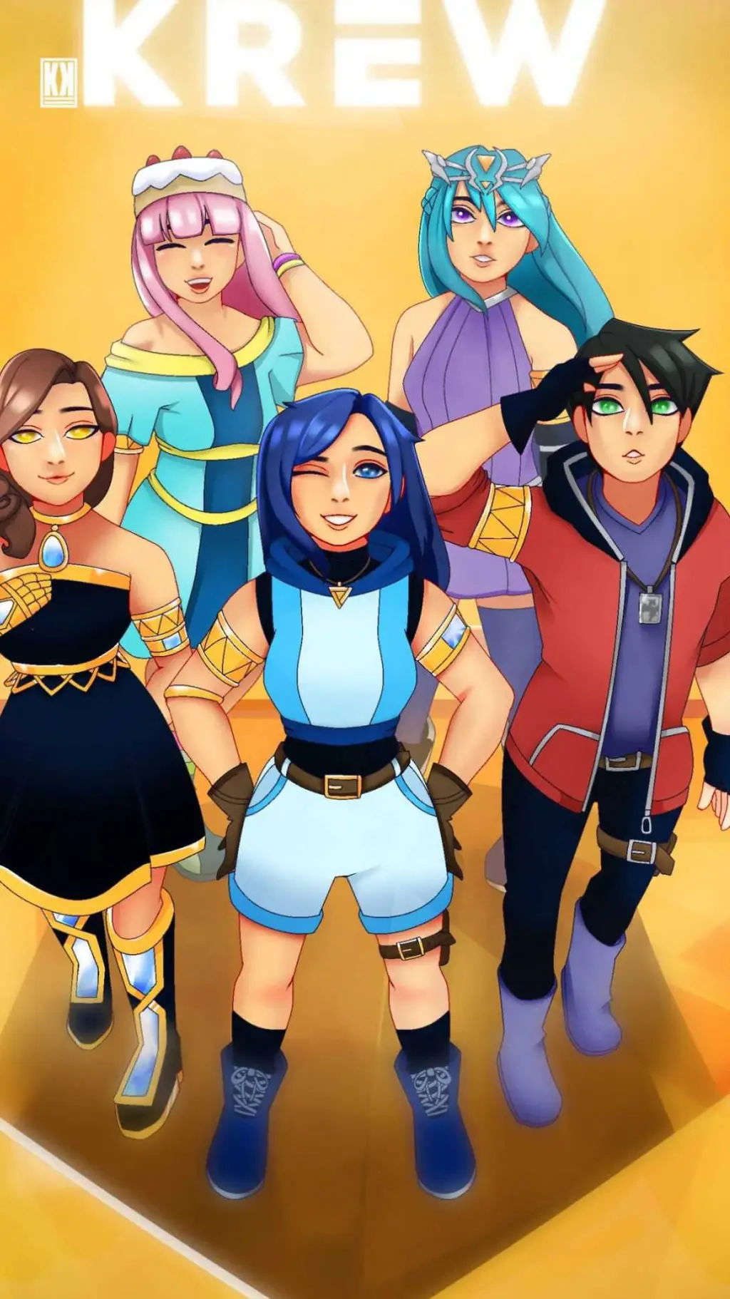 ai character: KREW background