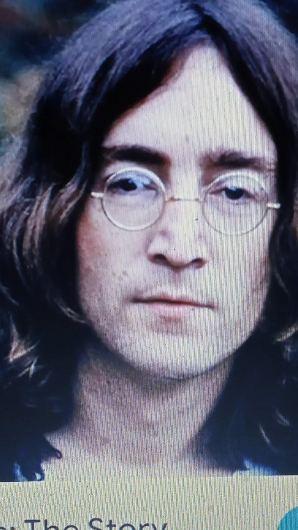ai character: John Lennon  background