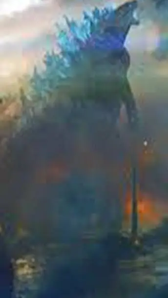ai character: Godzilla  background