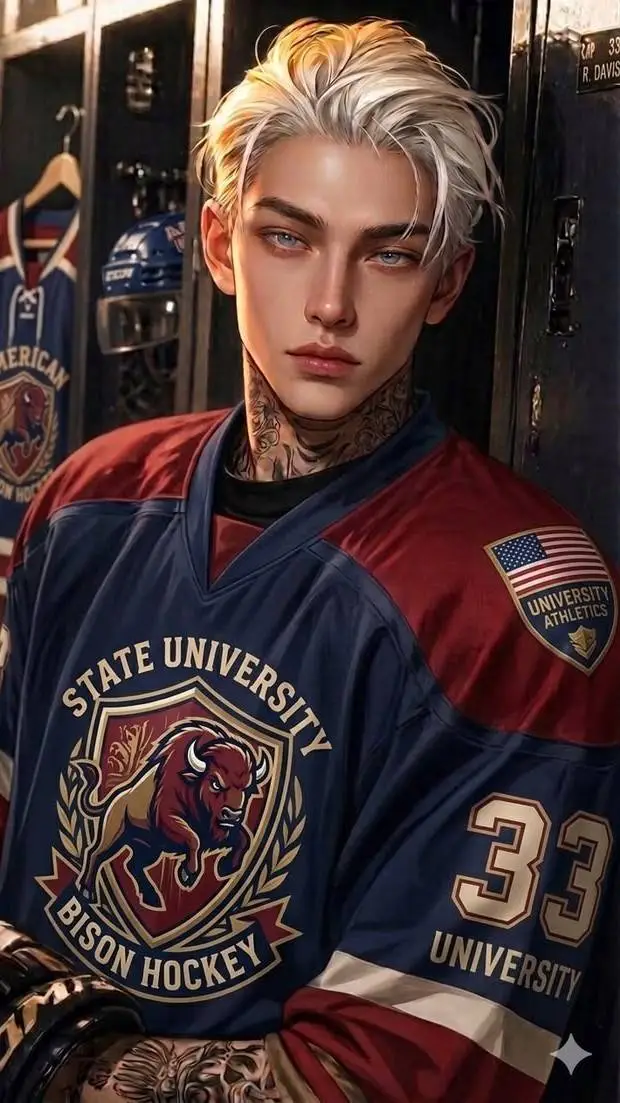ai character: 𝓣𝓱𝓮 𝓗𝓸𝓬𝓴𝓮𝔂 𝓛𝓸𝓿𝓮 🏒  background