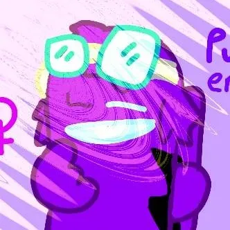 chat with ai character: Purple AMONG US OC