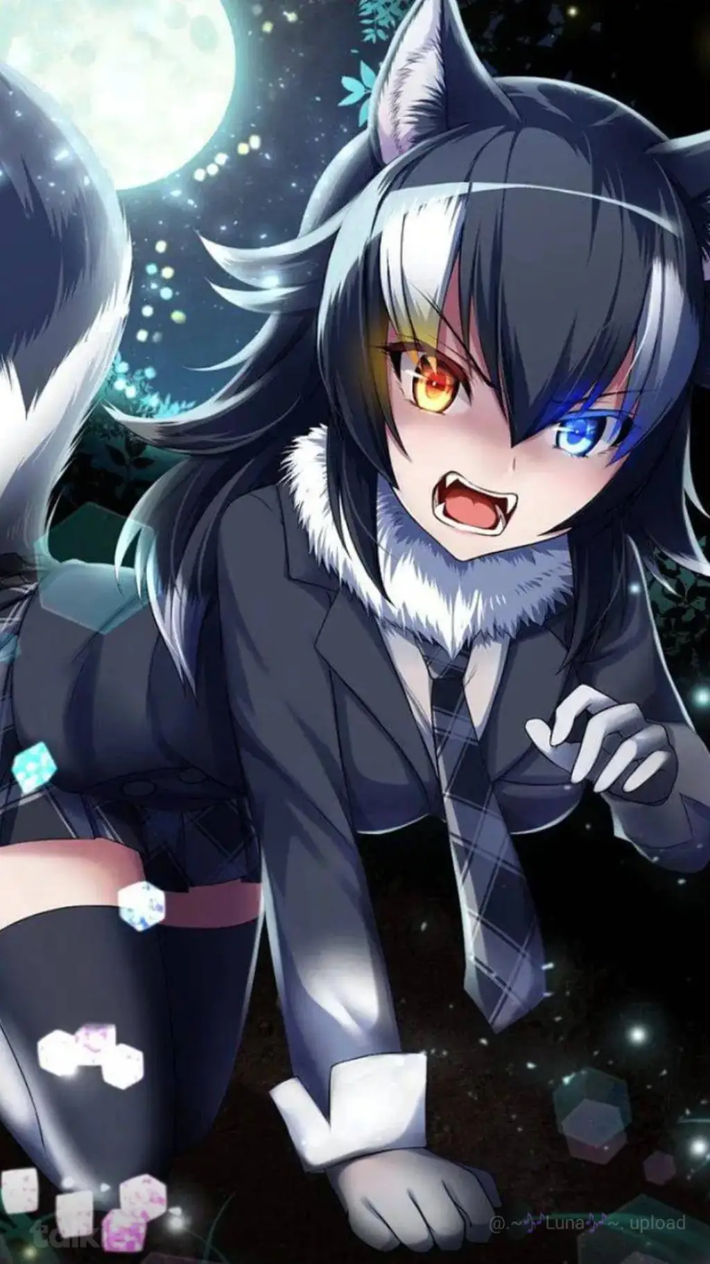 ai character: Violet background