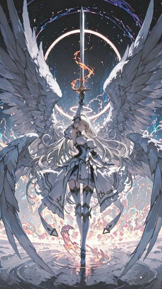 ai character: Angel Mother :)  background