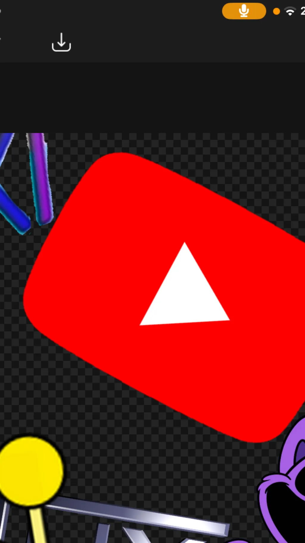 ai character: YouTube logo background