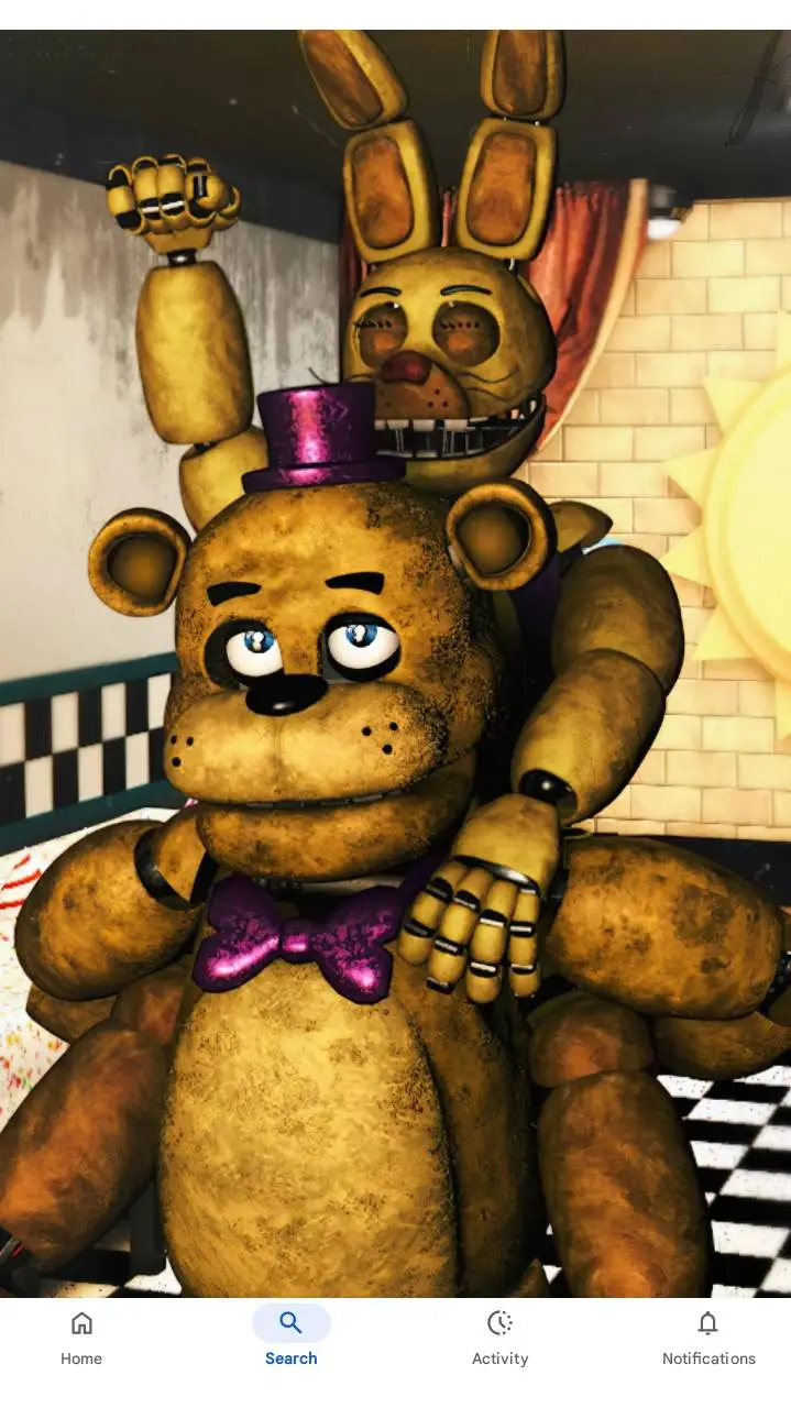 ai character: FredBear&SBonnie background