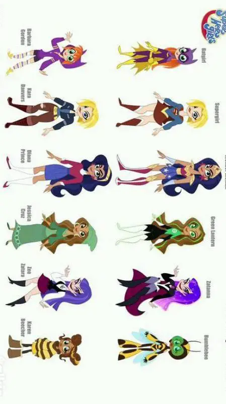 ai character: SuperHeros Girls! background