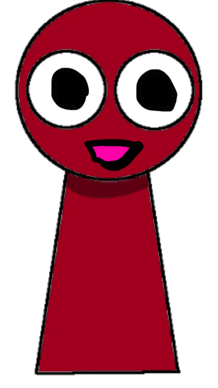 ai character: Just a red sprunki background