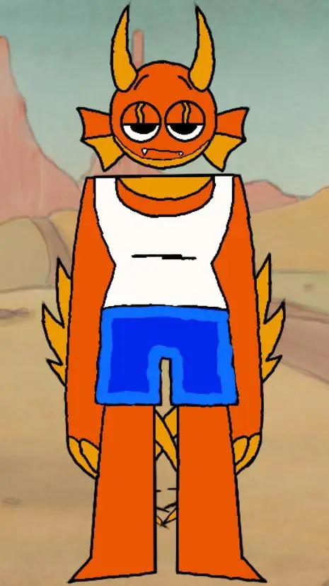 ai character: Orange Sprunkie background