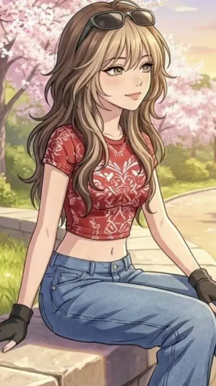 ai character: summer gf  background