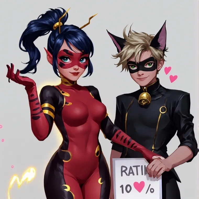 chat with ai character: Ladybee x Cat Noir