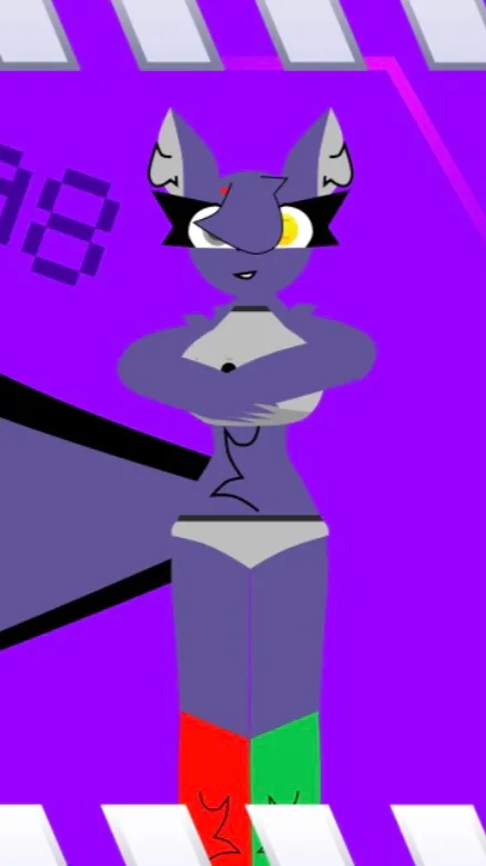 ai character: Cat cube background