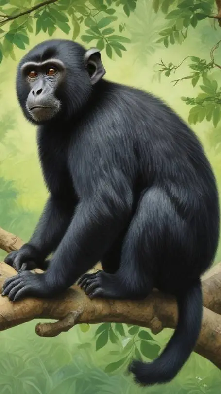 ai character: black monkey background