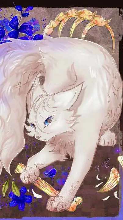 ai character: Warrior (big)cats⚡ background