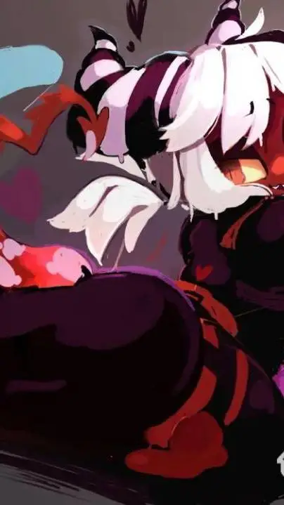 ai character: demon e girl  background