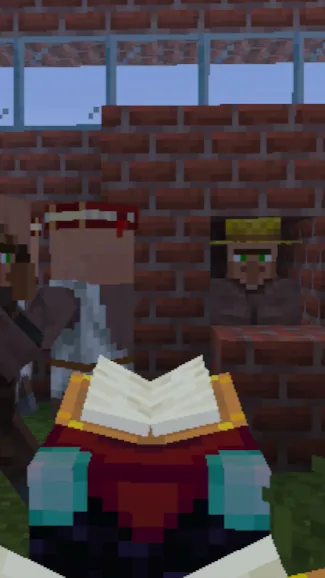 ai character: Minecraft school background