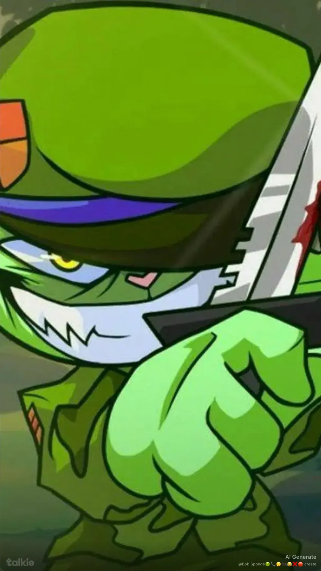 ai character: Flippy!  background