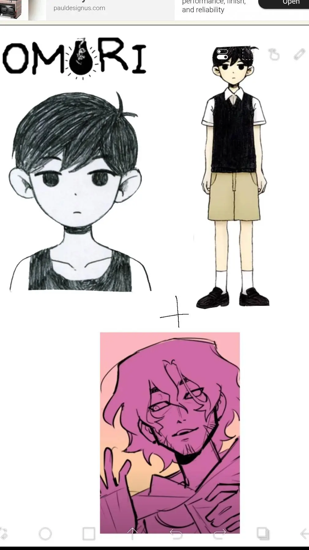 ai character: Omori+odyssues background