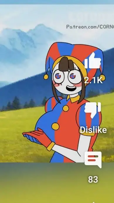 ai character: pomni but SUS  background