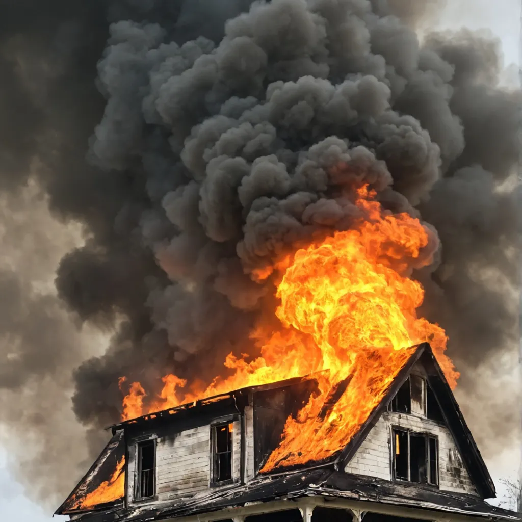 chat with ai character: House Fire Scene 1