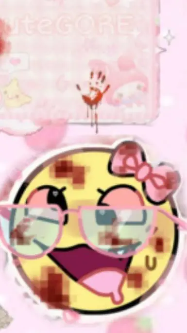 ai character: emoji cat🩷 background