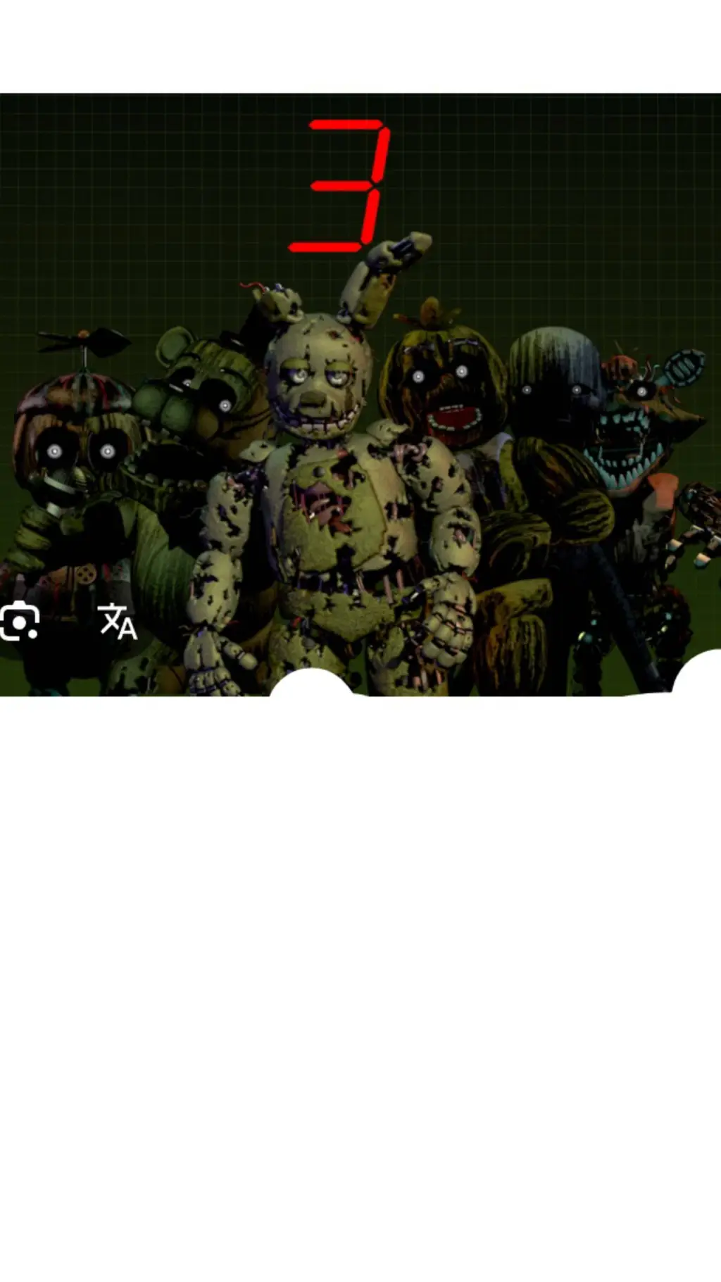ai character: Fnaf 3 background