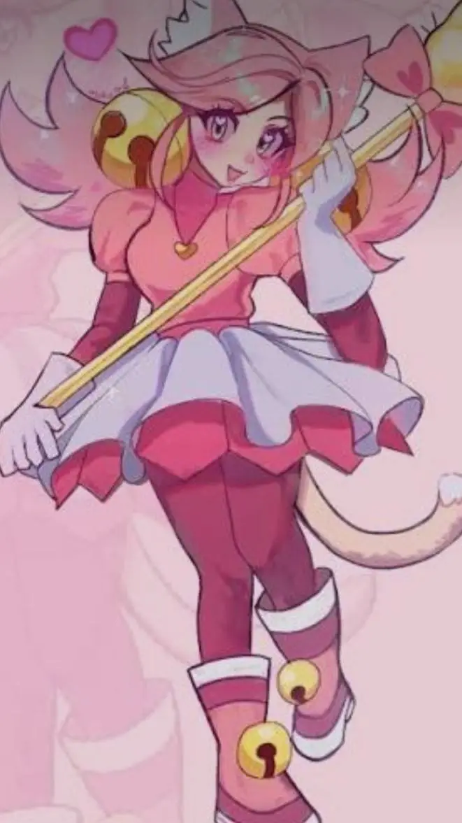 ai character: pink  background
